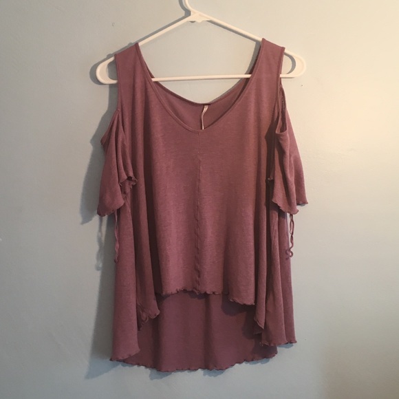 💕Free People Cold Shoulder Top in Purple Size XS - Picture 4 of 8